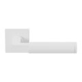 GPF Bouwbeslag ZwartWit GPF8214.62-02R Kuri deurkruk gatdeel op vierkant rozet 50x50x8 mm rechtswijzend wit GPF8214620300-02