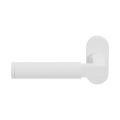 GPF Bouwbeslag ZwartWit GPF8214.62-04L Kuri deurkruk gatdeel op ovaal rozet 70x32x10 mm linkswijzend wit GPF8214620200-04