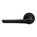 GPF Bouwbeslag ZwartWit GPF8230.61-00L/R Tiki deurkruk gatdeel op rond rozet 50x8 mm links-rechtswijzend zwart GPF8230610200-00