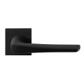 GPF Bouwbeslag ZwartWit GPF8230.61-02R Tiki deurkruk gatdeel op vierkant rozet 50x50x8 mm rechtswijzend zwart GPF8230610300-02