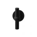 GPF Bouwbeslag ZwartWit 8240.61-05 Hipi kruisknop op ronde rozet 50x6 mm vast met knopvastzetter zwart GPF8240610400-05