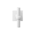 GPF Bouwbeslag ZwartWit GPF8242.62-02L Hipi kruiskruk gatdeel op vierkant rozet 50x50x8 mm linkswijzend wit GPF8242620200-02