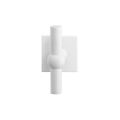 GPF Bouwbeslag ZwartWit GPF8242.62-02R Hipi kruiskruk gatdeel op vierkant rozet 50x50x8 mm rechtswijzend wit GPF8242620300-02