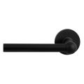 GPF Bouwbeslag ZwartWit GPF8245.61-00L/R Hipi deurkruk gatdeel op rond rozet 50x8 mm links-rechtswijzend zwart GPF8245610200-00