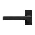 GPF Bouwbeslag ZwartWit GPF8285.61-01L Raa deurkruk gatdeel op rechthoekig rozet 70x32x10 mm linkswijzend zwart GPF8285610200-01