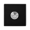 GPF Bouwbeslag ZwartWit 8827.02 deurbel beldrukker vierkant 50x50x8 mm met RVS button zwart GPF882702400