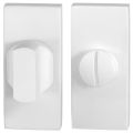 GPF Bouwbeslag ZwartWit 8910.41 toiletgarnituur rechthoekig 70x32 mm stift 8 mm grote knop wit GPF891041110