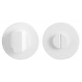 GPF Bouwbeslag ZwartWit 8911.40 toiletgarnituur rond 50x8 mm stift 5 mm grote knop wit GPF891140110