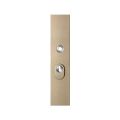 GPF Bouwbeslag Anastasius 9018.A4 veiligheids buitenschild SKG*** 248x52x11 mm rechthoekig met kerntrekbeveiliging PC55 massief Champagne blend GPF9018A4032