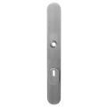 GPF Bouwbeslag RVS 9028.72 veiligheids buitenschild smal SKG*** 257x35x11 mm afgerond met kerntrekbeveiliging PC72 massief RVS geborsteld GPF902809042