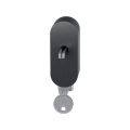 GPF Bouwbeslag PVD GPF9250.P1.0040 draaikiepmechanisme afsluitbaar SKG*** ovaal 83x34x31 mm met stift binnenzijde 40 mm PVD antraciet GPF9250P10040