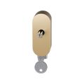 GPF Bouwbeslag PVD GPF9250.P4.0032 draaikiepmechanisme afsluitbaar SKG*** ovaal 83x34x31 mm met stift binnenzijde 32 mm PVD mat messing GPF9250P40032