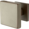 GPF Bouwbeslag Anastasius 9825.A3 vierkante voordeurknop 70x70 mm op rozet 53x53x8 mm Mocca blend GPF9825A30400