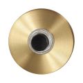 GPF Bouwbeslag PVD 9826.09P4 beldrukker rond 50x8 mm met zwarte button PVD mat messing GPF9826094P4