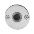 GPF Bouwbeslag RVS 9826.46 beldrukker rond 50x2 mm met zwarte button RVS gepolijst GPF982646400