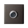 GPF Bouwbeslag Anastasius 9826.A1.1102 beldrukker vierkant 50x50x8 mm met zwarte button Dark blend GPF9826A11102