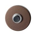 GPF Bouwbeslag Anastasius 9826.A2.1100 beldrukker rond 50x8 mm met zwarte button Bronze blend GPF9826A21100