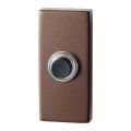 GPF Bouwbeslag Anastasius 9826.A2.1101 beldrukker rechthoekig 70x32x10 mm met zwarte button Bronze blend GPF9826A21101