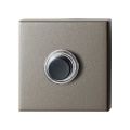 GPF Bouwbeslag Anastasius 9826.A3.1102 beldrukker vierkant 50x50x8 mm met zwarte button Mocca blend GPF9826A31102