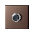 GPF Bouwbeslag Anastasius 9826.A2.1102 deurbel beldrukker vierkant 50x50x8 mm met zwarte button Bronze blend GPF9826A21102