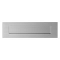 GPF Bouwbeslag RVS GPF9834.09 briefplaat rechthoekig 350x100x2,5 mm met verende achterliggende binnenklep RVS geborsteld GPF983409000