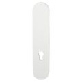 GPF Bouwbeslag ZwartWit GPF9842.62 PC92 veiligheids buitenschild SKG*** 248x52x11 mm afgerond PC92 zonder krukgat wit GPF984262062