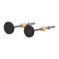 GPF Bouwbeslag ZwartWit GPF9957.61EB 20-22-25-30-32-38 mm bevestigingsset zwart voor enkelzijdige montage door deur zonder rozet set 2 stuks GPF995761EB0000