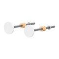 GPF Bouwbeslag ZwartWit GPF9957.62EB 20-22-25-30-32-38 mm bevestigingsset wit voor enkelzijdige montage door deur zonder rozet set 2 stuks GPF995762EB0000