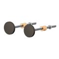 GPF Bouwbeslag Anastasius GPF9957.A1EB 20-22-25-30-32-38 mm bevestigingsset Dark blend voor enkelzijdige montage door deur zonder rozet set 2 stuks GPF9957A1EB0000