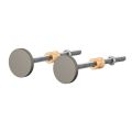 GPF Bouwbeslag Anastasius GPF9957.A3EB 20-22-25-30-32-38 mm bevestigingsset Mocca blend voor enkelzijdige montage door deur zonder rozet set 2 stuks GPF9957A3EB0000
