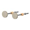 GPF Bouwbeslag Anastasius GPF9957.A4EB 20-22-25-30-32-38 mm bevestigingsset Champagne blend voor enkelzijdige montage door deur zonder rozet set 2 stuks GPF9957A4EB0000