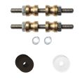 GPF Bouwbeslag Anastasius GPF9969.A1DB glasdeur set met vlak rozet 19x2 mm en 19x2 mm transparant onder rozet voor grepen met dubbelzijdige bevestiging Dark blend GPF9969A1DB19
