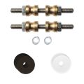GPF Bouwbeslag Anastasius GPF9969.A1DB glasdeur set met vlak rozet 22x2 mm en 22x2 mm transparant onder rozet voor grepen met dubbelzijdige bevestiging Dark blend GPF9969A1DB22
