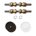GPF Bouwbeslag Anastasius GPF9969.A1DB glasdeur set met vlak rozet 27x2 mm en 27x2 mm transparant onder rozet voor grepen met dubbelzijdige bevestiging Dark blend GPF9969A1DB27