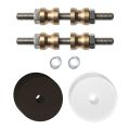 GPF Bouwbeslag Anastasius GPF9969.A2DB glasdeur set met vlak rozet 35x2 mm en 35x2 mm transparant onder rozet voor grepen met dubbelzijdige bevestiging Dark blend GPF9969A1DB35
