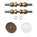 GPF Bouwbeslag Anastasius GPF9969.A2DB glasdeur set met vlak rozet 27x2 mm en 27x2 mm transparant onder rozet voor grepen met dubbelzijdige bevestiging Bronze blend GPF9969A2DB27