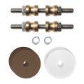 GPF Bouwbeslag Anastasius GPF9969.A2DB glasdeur set met vlak rozet 35x2 mm en 35x2 mm transparant onder rozet voor grepen met dubbelzijdige bevestiging Bronze blend GPF9969A2DB35