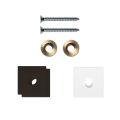 GPF Bouwbeslag Anastasius GPF9970.A1EB enkele greep bevestigingsset met vlak rozet 24x24x2 mm en 24x24x2mm transparant onder rozet Dark blend GPF9970A1EB24 GPF9970A1EB24