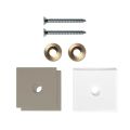 GPF Bouwbeslag Anastasius GPF9970.A3EB enkele greep bevestigingsset met vlak rozet 32x32x2 mm en 32x32x2mm transparant onder rozet Mocca blend GPF9970A3EB32 GPF9970A3EB32
