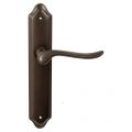 Mandelli1953 690L PC92 Rondo deurkruk gatdeel op langschild 260x47 mm PC 92 mm linkswijzend antiek brons TH50690BA0262