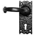 Kirkpatrick KP2488L BB56 deurkruk gatdeel op schild 127x50 mm BB 56 mm linkswijzend smeedijzer zwart TH6248860201