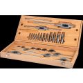 International Tools 29.120 Eco Pro set draadsnijden in houten cassette BSP 1/8-1 inch 29.120.0006
