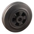 Protempo serie 01 transportwiel los PP velg standaard zwarte rubberen band 125 mm glijlager 101.121.150.000