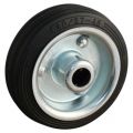 Protempo serie 02 transportwiel los stalen velg standaard zwarte rubberen band 80 mm rollager 102.082.120.000