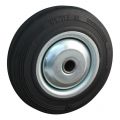 Protempo serie 02 transportwiel los stalen velg standaard zwarte rubberen band 125 mm conisch kogellager 102.124.120.000