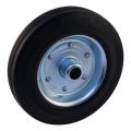 Protempo serie 02 transportwiel los stalen velg standaard zwarte rubberen band 200 mm glijlager 102.201.200.000