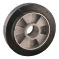 Protempo serie 10 transportwiel los aluminium velg zwarte elastische rubberen band ± 68 shore A 125 mm kogellager 110.126.200.051