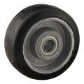 Protempo serie 10 transportwiel los aluminium velg zwarte elastische rubberen band ± 68 shore A 180 mm kogellager 110.186.200.050