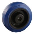 Protempo serie 13 transportwiel los zwarte PA velg blauwe elastische rubberen band ± 70 shore A 80 mm rollager 113.082.120.000