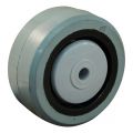 Protempo serie 14 transportwiel los zwarte PA velg grijze elastische rubberen band ± 65 shore A 100 mm kogellager RVS 114.108.080.000